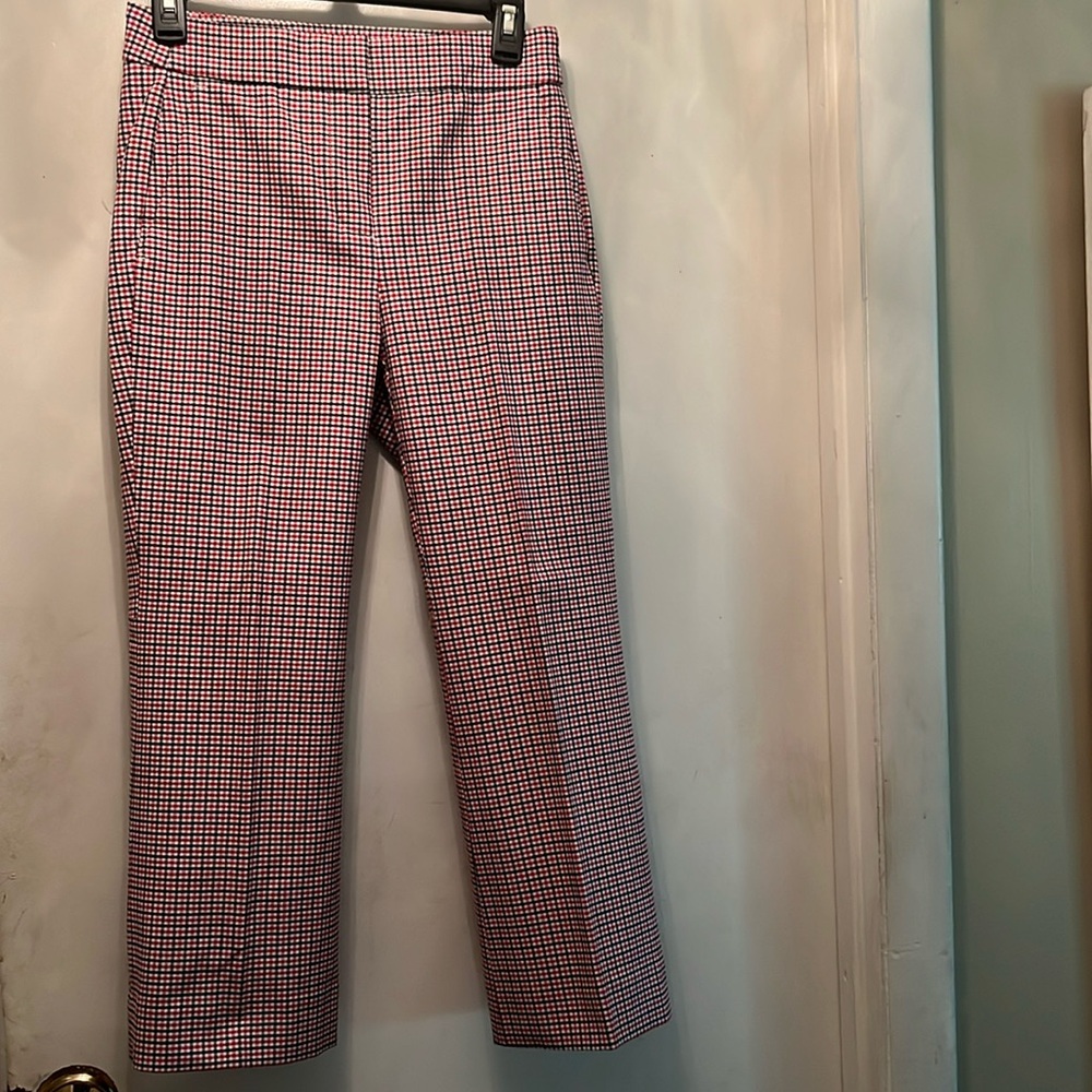 NWT, 2p, JCrew, cropped stretch  pants that kick out, 18 leg opening, 25 inseam